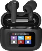 Groove Neo True Wireless ANC Active Noise Cancelling Headphones with 4 MIC Enc, LCD Smart Display Screen Charging Case | GVTW13BK image