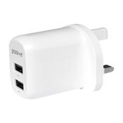 Groove Dual USB-A Mains Charger 12W - White | GVMA103WE image