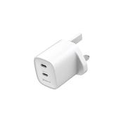 Groove 2 x USB-C Mains Charger 35W GaN Technology - Power Delivery - White | GVMA108WE image