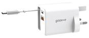 Groove USB-C &amp; USB-A 45W GaN Wall Charger with USB-C Cable- White | GVMA114WE image