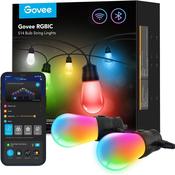 Govee H7020 RGBIC Smart Outdoor String Lights – 15m | 15 Bulbs | Wi-Fi &amp; Bluetooth | H70202B1 image