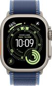 Apple Watch Ultra 3 GPS + Cellular 49mm Natural Titanium Case with Blue/Bright Blue Trail Loop - S/M | MEWR4DH/A image