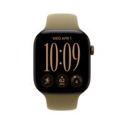 Apple Watch Series 12 GPS 46mm Dark Bronze Aluminium Case with Olive Sport Band - S/M | MJEQ4MP/A image