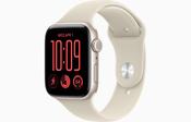 Apple Watch SE 3 GPS 44mm Starlight Aluminium Case with Sand Sport Band - M/L | MJL54MP/A image