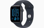 Apple Watch SE 3 GPS 44mm Midnight Aluminium Case with Navy Blue Sport Band - M/L | MJL94MP/A image