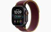 Apple Watch Ultra 4 GPS + Cellular 49mm Black Titanium Case with Burgundy Trail Loop - S/M | MJC34DH/A image