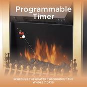 Warmlite WL45049 Whitby 2KW Electric Fire Inset with Remote Control | Brass | WL45049