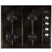 NordMende Gas Hob with Enamel Pan Supports - Black | HGE603BL image