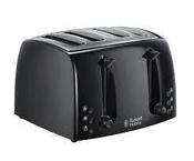 Russell Hobbs Textures Black 4 Slice Toaster | 21651