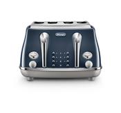 DeLonghi Icona Capitals 4 Slice Blue Toaster | CTOC4003.BL image