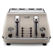 DeLonghi Icona Vintage Cream 4 Slice Toaster | CTOV4003.BG image