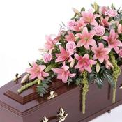 Lily and Rose Casket Spray   Pink * image