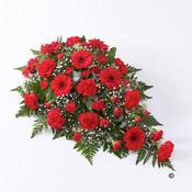 Carnation and Germini Teardrop Spray   Red * image
