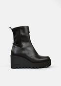 Oslo Calf-Length Zip-Up Boot in Black image