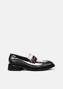 Penny Loafer in Black/Taupe image