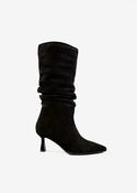 Norma Slouchy Suede Boot with Stiletto Heel in Brown image