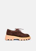 Moc-Toe Lace-Up Shoe in Brown image
