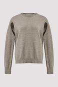 Cape Wrap Jumper in Clay Melange