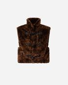 Jocya Faux Fur Vest in Brown image