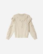Katria Cable-Knit Wool-Blend Sweater in Beige image