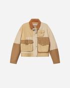 Risla Cotton Patchwork Jacket in Beige image