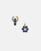 Deep Blue Hoops in Golden Lapis