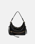 Lucky Hobo Small Bag in Noir Brass Buffaloskin