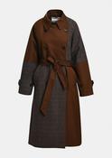Kagu Patchwork Trench Coat in Brown image