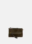 Lucky Clutch in Imprimé Léopard Kaki Calfskin