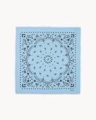Hachiko Large Printed Cashmere Bandana in Light Blue