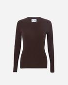 Bibi Round Neck Cashmere Sweater in Brown image