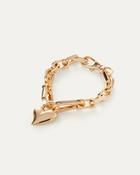 Padlock Heart Chain Bracelet in Gold image