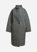 Kabala Oversized Wool-Blend Cocoon Coat in Grey