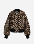 Kasen Leopard-Print Bomber Jacket