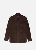 Kaylee Lamb Suede in Mud Brown