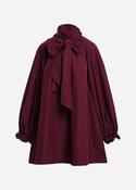 Khai Oversized a-Line Mini Dress in Burgundy