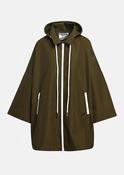 Krimson Oversized Hooded Rain Coat in Green image