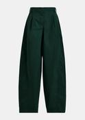Kurry Tapered Pants with Twisted Seams in Green