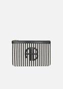 Lili Pouch in White and Black Stripe