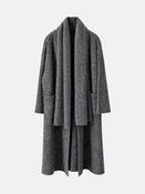 Knit Long Coat in Dark Grey image