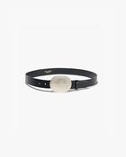 Wayne Belt in Black W/ Hammered Antique Silver Buckle image