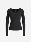 Greta Longsleeve Top in Black image