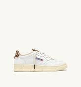 Medalist Low Sneakers Leather in White and Leopard image