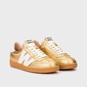 WONDERS Gold White Lace Up Trainer AP 2001 image
