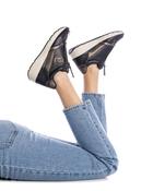 Carmela Black Pewter Zip Trainer 161830