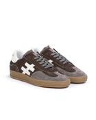 ANOTHER TREND  Chocolate Brown White Trainer A032-91 image