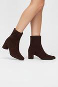 CAPRICE Dark Brown Stretch  Suede Ankle Boot image