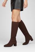 CAPRICE Dark Brown Stretch Suede Knee Boot 25547 image
