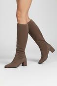 CAPRICE Taupe Stretch Suede Knee Boot image