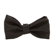 FABUCCI BLACK TAFFETA BOW SHOE CLIP